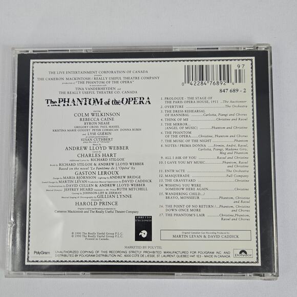 The Phantom of the Opera - 1990 Canadian Cast Toronto Theater Soundtrack - Picture 2 of 4
